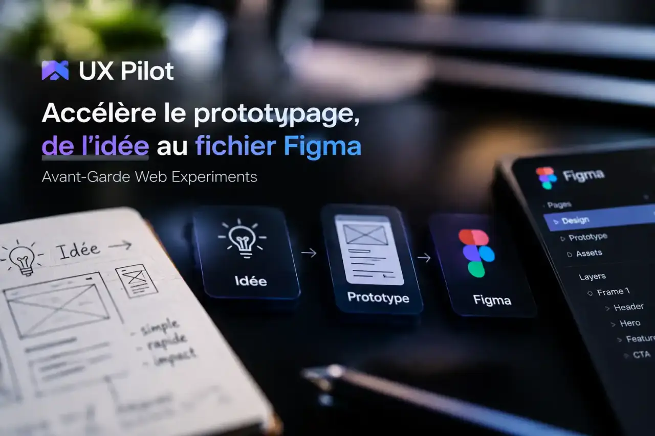 UX Pilot accélère le prototypage, de l’idée au fichier Figma